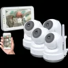 Babyfoon met extra camera's | Babyfoon met monitor*ELRO Baby Monitor Royale Hd Babyfoon Met 12,7 Cm Touchscreen En App - Met Drie Extra Babyfoons (Bc3000-4)