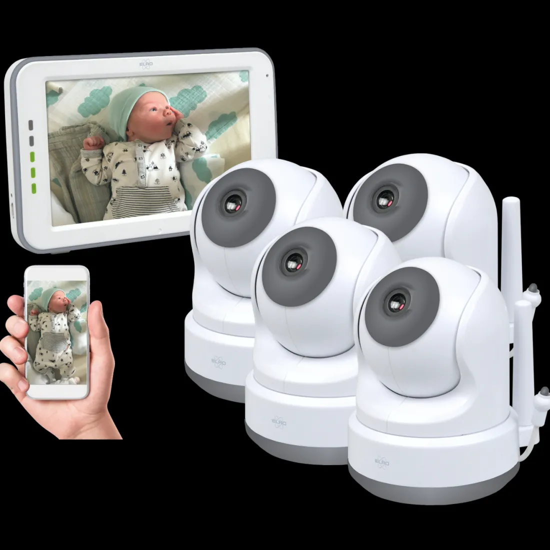 baby_monitor_royale_hd_ba_0-2.webp Babyfoon met extra camera's | Babyfoon met monitor*ELRO Baby Monitor Royale Hd Babyfoon Met 12,7 Cm Touchscreen En App - Met Drie Extra Babyfoons (Bc3000-4)
