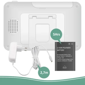 Babyfoon met monitor*ELRO Baby Monitor Royale Hd Babyfoon Met 12,7 Cm Touchscreen En App - Met Twee Extra Babyfoons (Bc3000-3)