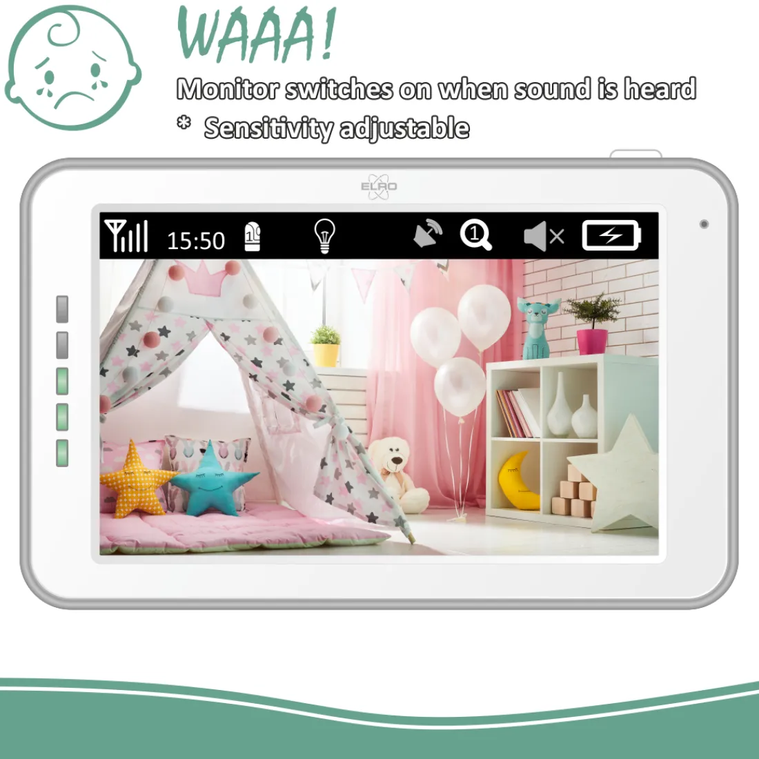 baby_monitor_royale_hd_ba_7-2.webp Babyfoon met extra camera's*ELRO Baby Monitor Royale Hd Babyfoon Met 12,7 Cm Touchscreen En App - Met Twee Extra Babyfoons (Bc3000-3)