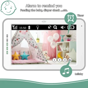 Babyfoon met monitor | Babyfoon met extra camera's*ELRO Baby Monitor Royale Hd Babyfoon Met 12,7 Cm Touchscreen En App - Met Extra Babyfoon (Bc3000-2)