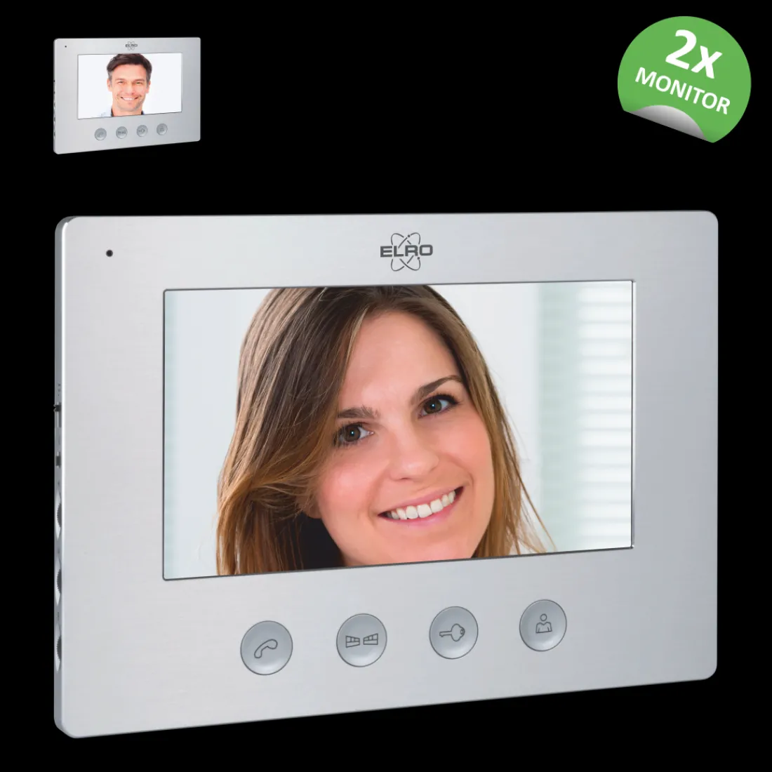 bedraad_color_night_visio_1.webp Video deur intercom | Deurintercom met camera*ELRO Bedraad Color Night Vision Deur Intercom Systeem Met Video – Twee Monitors (Dv477W2)