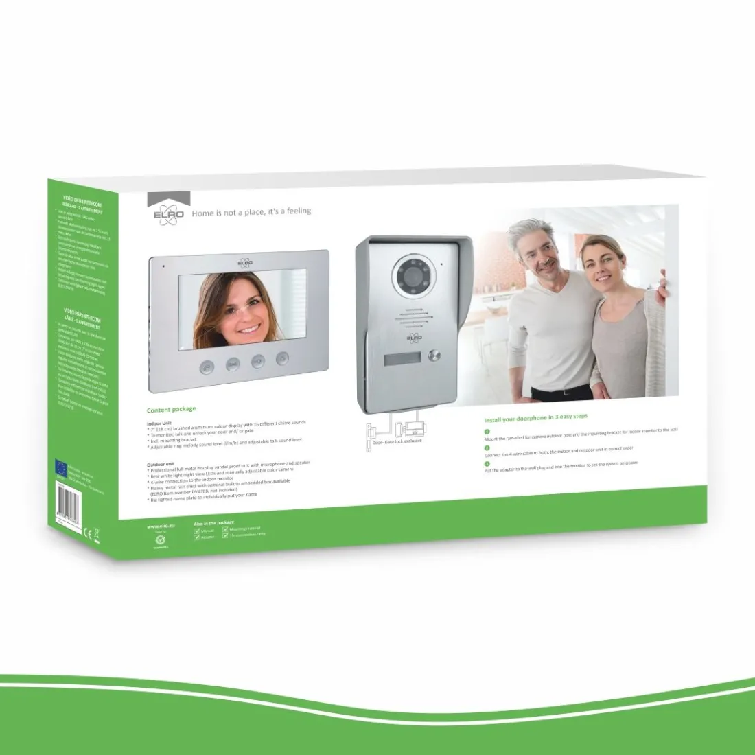 bedraad_color_night_visio_9-1.webp Video deur intercom | Deurintercom met camera*ELRO Bedraad Color Night Vision Deur Intercom Systeem Met Video (Dv477W)