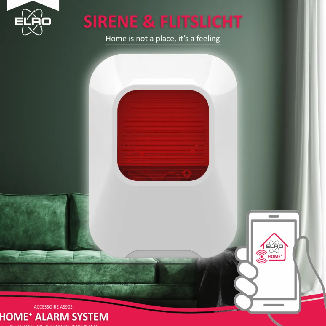 binnensirene_voor_elro_as_1.webp Accessoires alarmsystemen | Alarmsysteem Home+*ELRO Binnensirene Voor As90S Home+ Alarmsysteem (As90Sra)