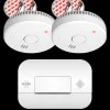 Koolmonoxidemelders | Rookmelders*ELRO Brandpreventieset – 2X Rookmelders Met 5 Jaar Batterij En Magneet Montage + Koolmonoxidemelder Met 10 Jaar Sensor (Ff1840)