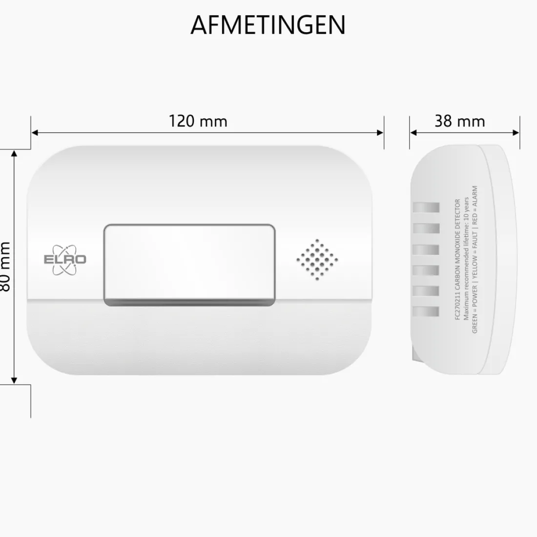 brandpreventieset__x_rook_14.webp Koolmonoxidemelders | Rookmelders*ELRO Brandpreventieset - 2X Rookmelder Met 5 Jaar Batterij En Magneetmontage - Co Melder Met 10 Jaar Sensor - Blusdeken Hardcover 1,2M X 1,2M (Ff0404)