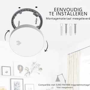 Koolmonoxidemelders | Rookmelders*ELRO Design Brandpreventieset - 2X Ultra Dunne Rookmelder & Ultra Dunne Koolmonoxidemelder Met 10 Jaar Batterij - Voldoet Aan Europese Norm En14604 En En50291 (Ff4610)