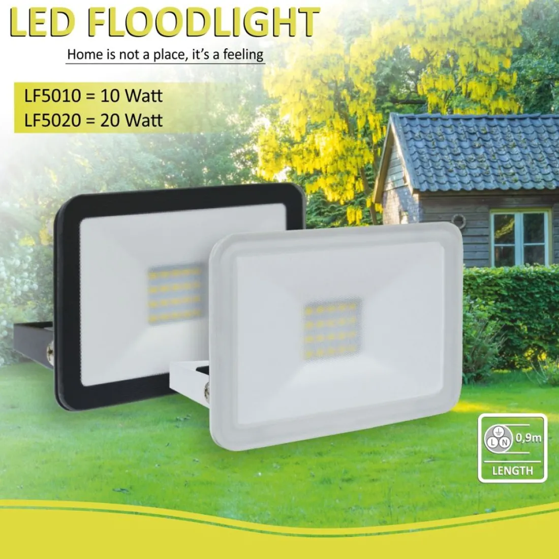 design_led_buitenlamp__wa_0-2.webp Floodlight | Buitenlamp led*ELRO Design Led Buitenlamp 10 Watt - Zwart (Lf5010)
