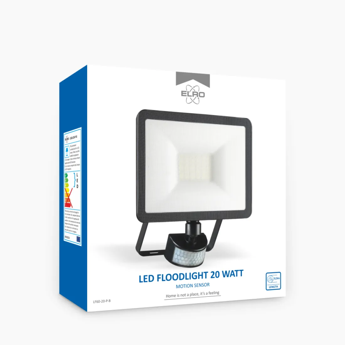 design_led_buitenlamp_met_12.webp Floodlight*ELRO Design Led Buitenlamp Met Bewegingssensor - 20W – 1600Lm – Ip54 Waterdicht - Zwart (Lf60-20-P-B)