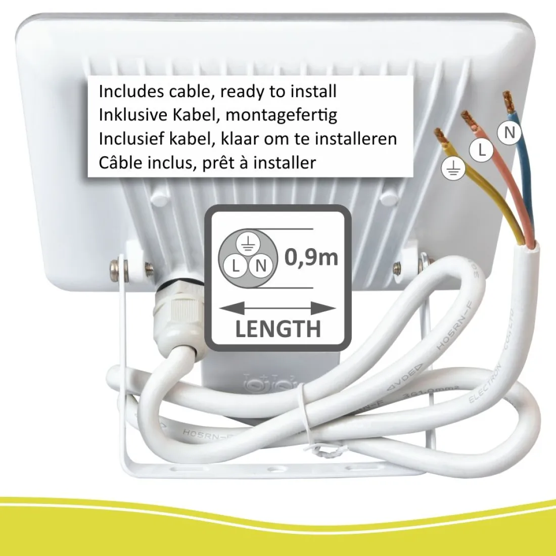 design_led_buitenlamp_met_7-2.webp Floodlight | Buitenlamp led*ELRO Design Led Buitenlamp Met Bewegingsmelder 20W - Zwart (Lf5020P)