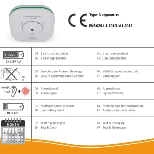 Slimme melders | Koolmonoxidemelders*ELRO Draadloos Koppelbare Koolmonoxidemelder (Fc4801R)