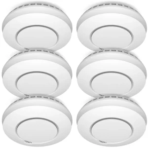 Slimme melders | Koppelbare rookmelders*ELRO Draadloos Koppelbare Rookmelder - Met Hittesensor - Voldoet Aan Europese Norm En14604 - 6 Stuks (Fz5002R)
