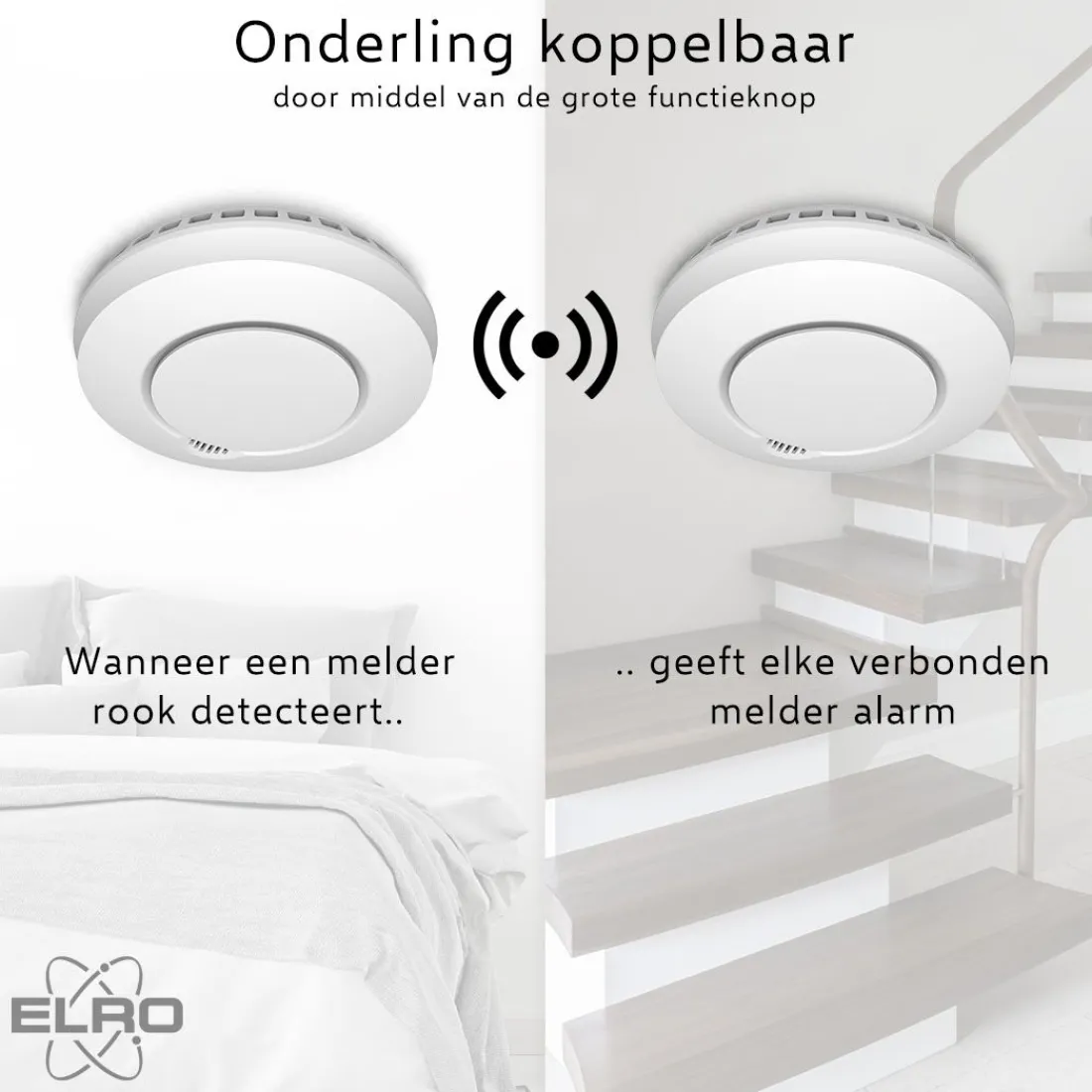 draadloos_koppelbare_rook_2-1.webp Slimme melders | Koppelbare rookmelders*ELRO Draadloos Koppelbare Rookmelders - Met Hittesensor - Voldoet Aan Europese Norm En14604 - 2 Pack (Fz5002R)