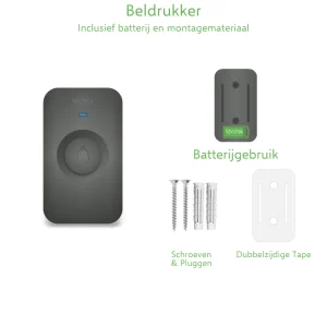 Deurbel*ELRO Draadloze Deurbel Set – Plug-In Ontvanger + Batterij Ontvanger (Db3000Pb-P1C2B)