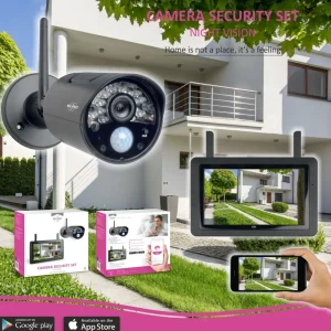 Draadloze camera's*ELRO Draadloze Hd Beveiligingscamera Set Met 7" Scherm En App (Cz30Rips)