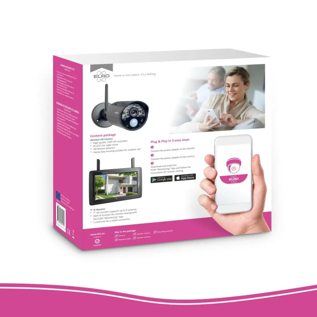 draadloze_hd_beveiligings_9.webp Draadloze camera's*ELRO Draadloze Hd Beveiligingscamera Set Met 7" Scherm En App (Cz30Rips)