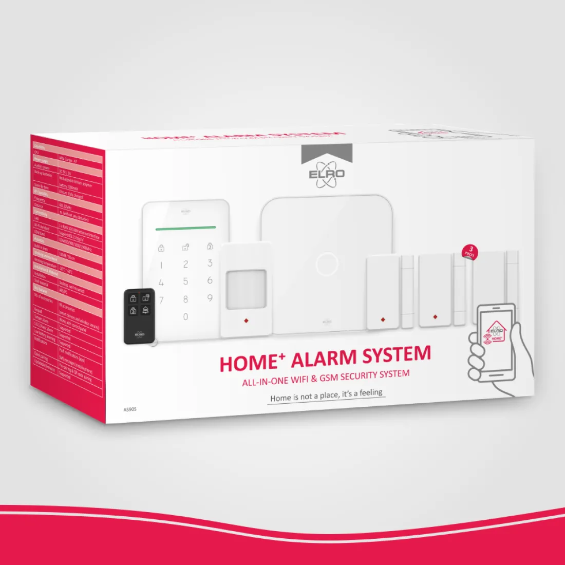 elro_ass_home_slim_draadl_9.webp Alarmsysteem zonder meldkamer | Alarmsysteem Home+*ELRO As90S Home+ Slim Draadloos Alarmsysteem – Wifi – Gsm Functie – Als Beste Getest (As90S)
