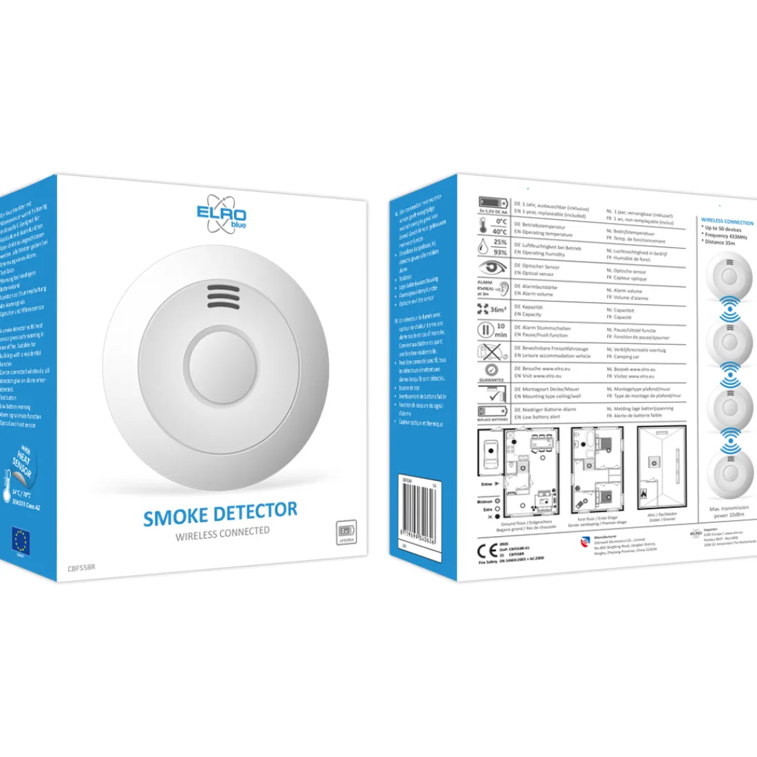 elro_blue_line_cbfsr_kopp_6.webp Koppelbare rookmelders | Rookmelders*ELRO Blue Line Cbfs58R Koppelbare Rookmelder 10 Jaar (Exclusief Bij Coolblue)