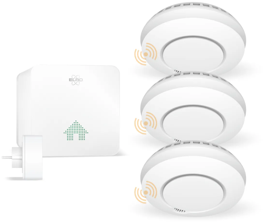 elro_connects_rookmelder__0.webp Koppelbare rookmelders | Rookmelders*ELRO Connects Rookmelder Kit - Complete Set Met K2 Connector En 3X Draadloos Koppelbare Rookmelder (Sf500S)