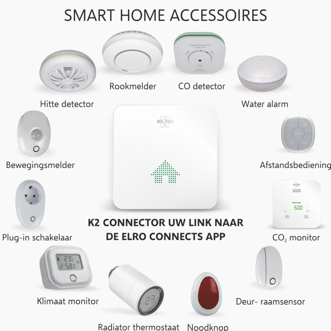 elro_connects_rookmelder__8.webp Koppelbare rookmelders | Rookmelders*ELRO Connects Rookmelder Kit - Complete Set Met K2 Connector En 3X Draadloos Koppelbare Rookmelder (Sf500S)