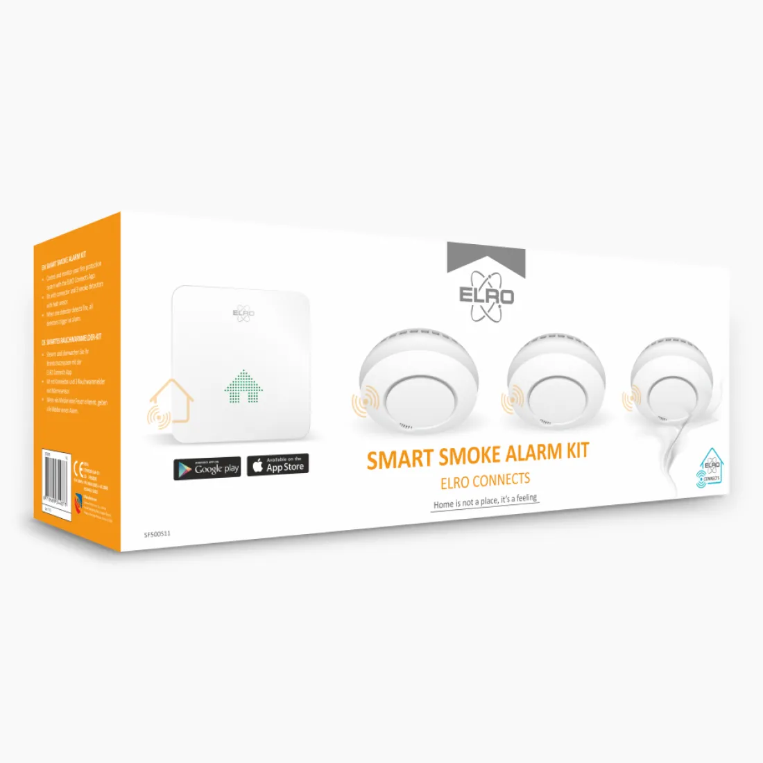 elro_connects_rookmelder__9.webp Koppelbare rookmelders | Rookmelders*ELRO Connects Rookmelder Kit - Complete Set Met K2 Connector En 3X Draadloos Koppelbare Rookmelder (Sf500S)