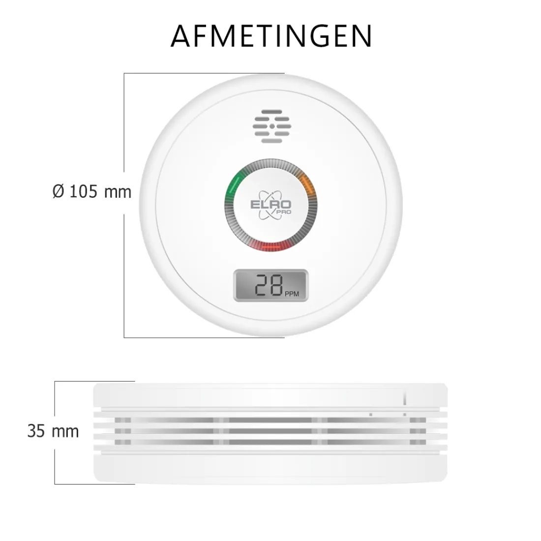 elro_pro_design_koolmonox_6.webp Koolmonoxidemelders*ELRO Pro Design Koolmonoxidemelder Met 10 Jaar Batterij - Automatische Zelftest - Voldoet Aan Europese Norm En50291 (Pk4910)