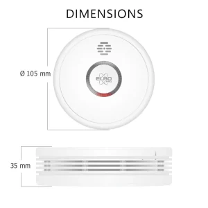 Rookmelders*ELRO Pro Design Rookmelder Met Automatische Zelftest En 10 Jaar Batterij (Ps4910)
