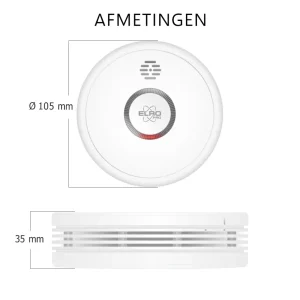 Rookmelders*ELRO Pro Design Rookmelder Met Automatische Zelftest En 10 Jaar Batterij (Ps4910)