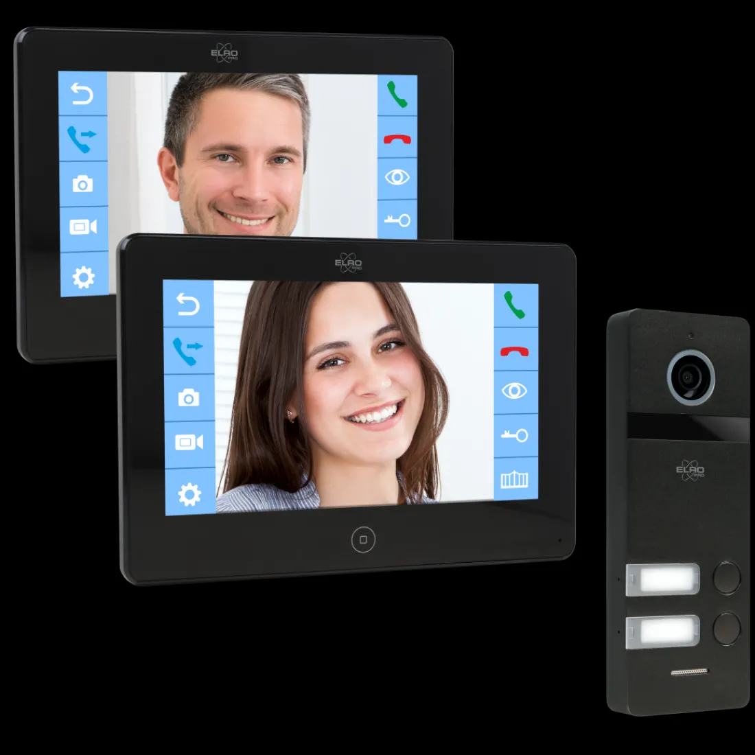 elro_pro_pv_full_hd_video_0.webp Video deur intercom | Deurintercom met camera*ELRO Pro Pv40 Full Hd Video Deur Intercom Systeem - 2 Appartementen (Pv40)