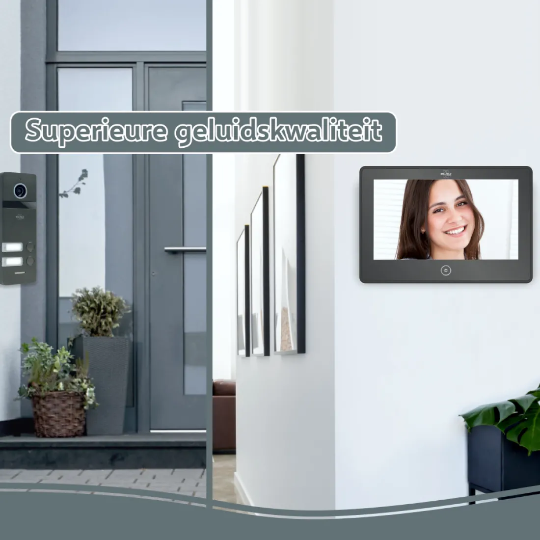 elro_pro_pv_full_hd_video_2.webp Video deur intercom | Deurintercom met camera*ELRO Pro Pv40 Full Hd Video Deur Intercom Systeem - 2 Appartementen (Pv40)