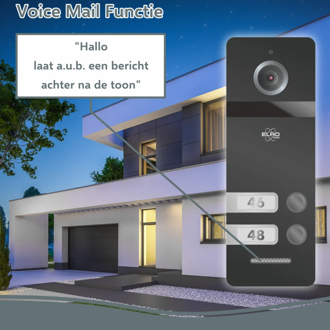 elro_pro_pv_full_hd_video_8.webp Video deur intercom | Deurintercom met camera*ELRO Pro Pv40 Full Hd Video Deur Intercom Systeem - 2 Appartementen (Pv40)