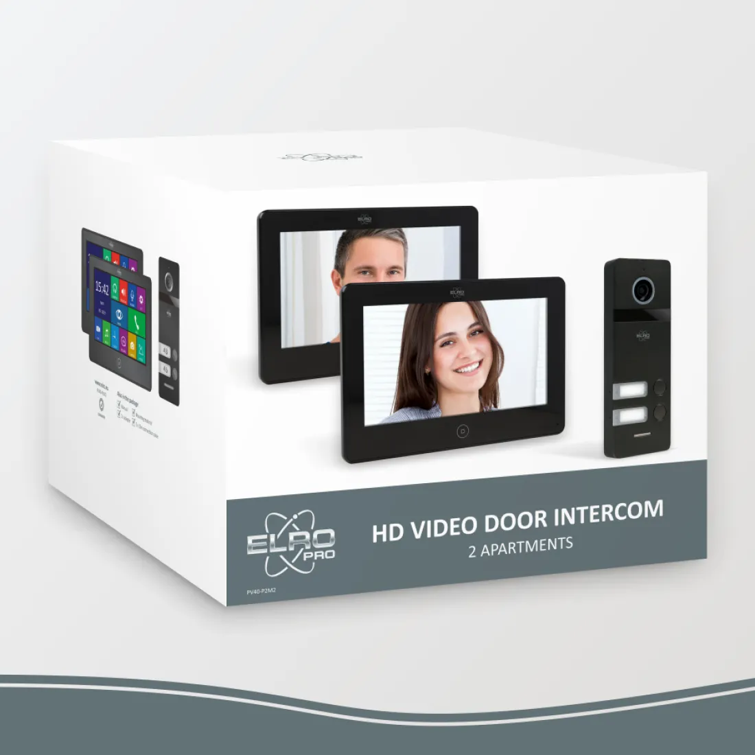 elro_pro_pv_full_hd_video_9.webp Video deur intercom | Deurintercom met camera*ELRO Pro Pv40 Full Hd Video Deur Intercom Systeem - 2 Appartementen (Pv40)