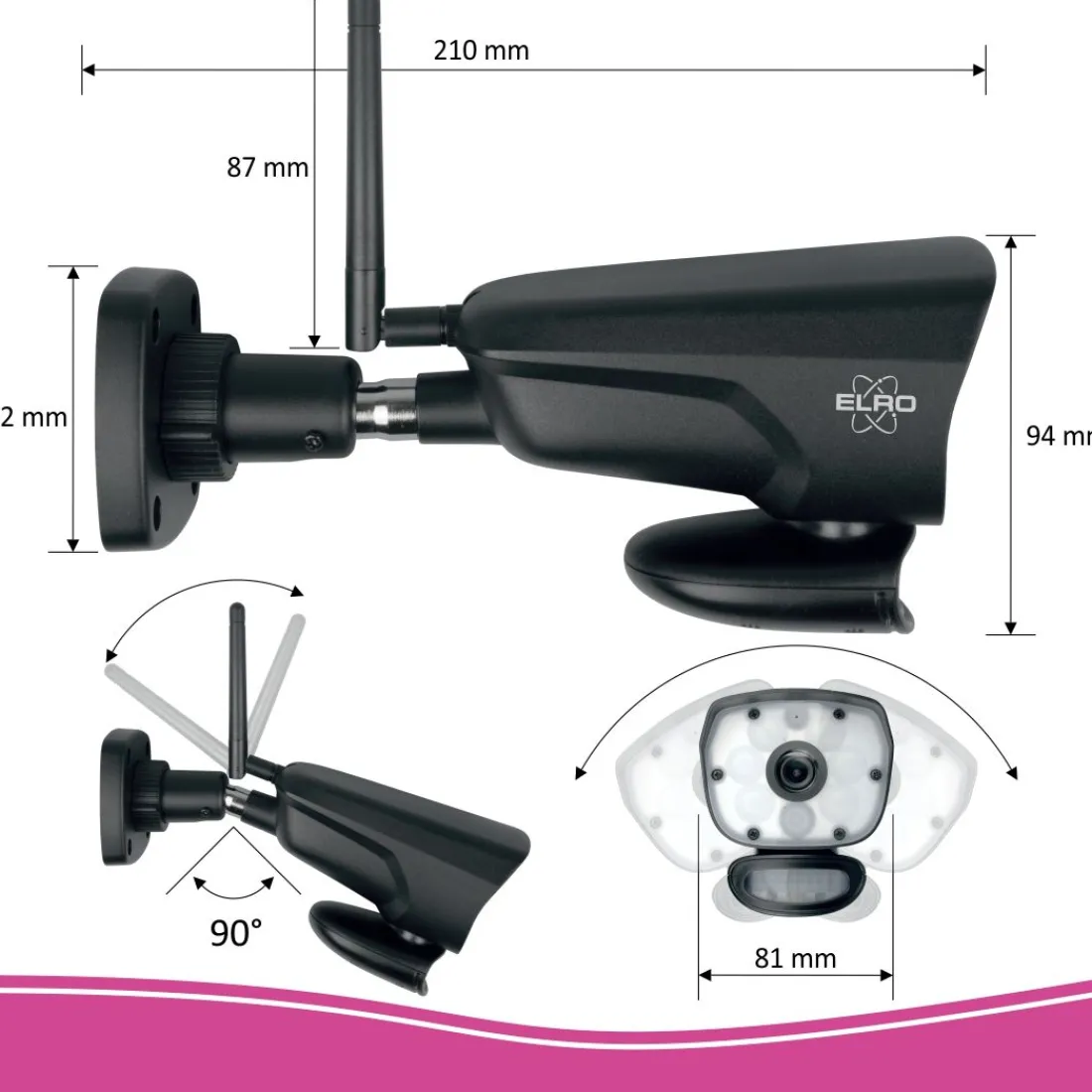 extra_camera_voor_elro_cz_3-1.webp Draadloze camera's*ELRO Extra Camera Voor Cz60Rip Color Night Vision Beveiligingscamera Set (Cc60Rxx)