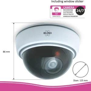 Dummy camera met led*ELRO Indoor Dummy Dome Camera Met Flash Light - 4 Pack (Cdd15F)