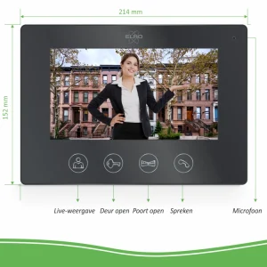 Video deur intercom | Deurintercom met camera*ELRO Ip Wifi Deurintercom Met 7