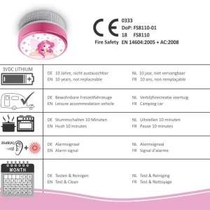 Rookmelders*ELRO Kids Rookmelder Elfenprinses Met 10 Jaar Batterij (Fs8110)