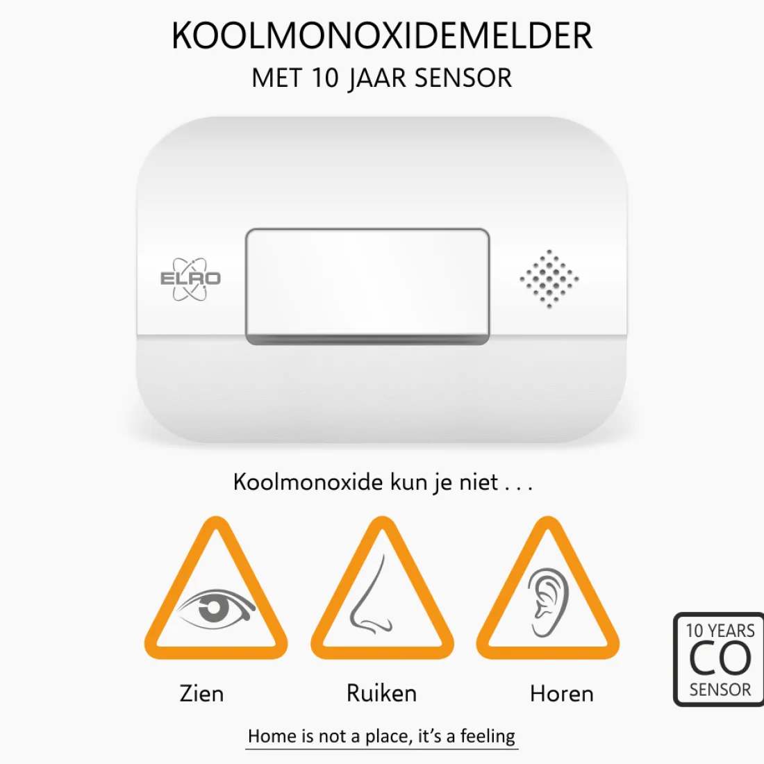 koolmonoxidemelder___jaar_1.webp Koolmonoxidemelders*ELRO Koolmonoxidemelder - 10 Jaar Sensor (Fc2702)