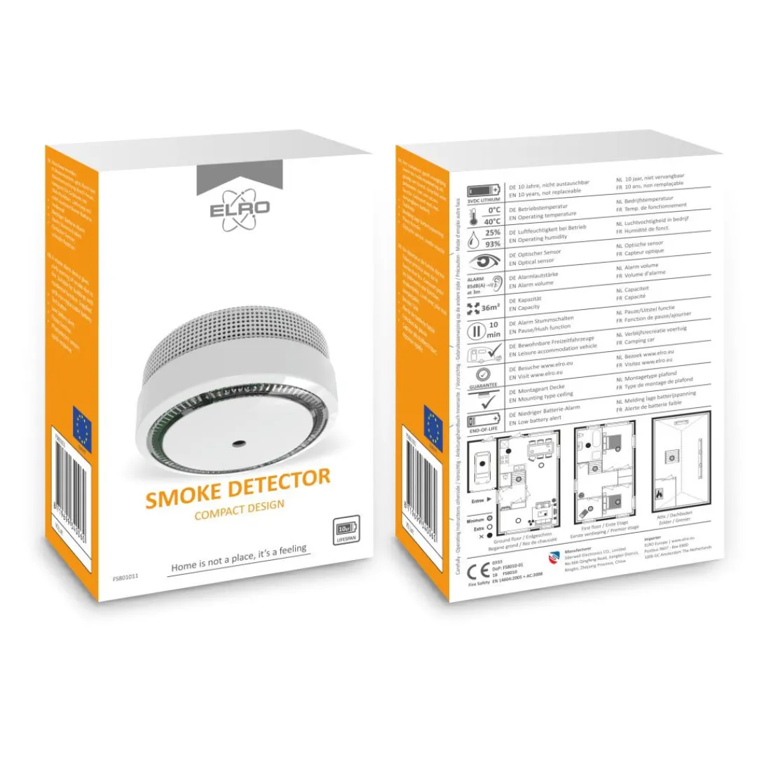 rookmelder_compact_design_0.webp Rookmelders*ELRO Rookmelder Compact Design Met 10 Jaar Batterij (Fs8010)