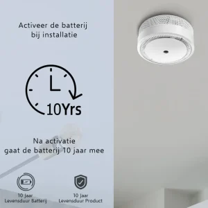 Rookmelders*ELRO Rookmelder Compact Design Met 10 Jaar Batterij (Fs8010)