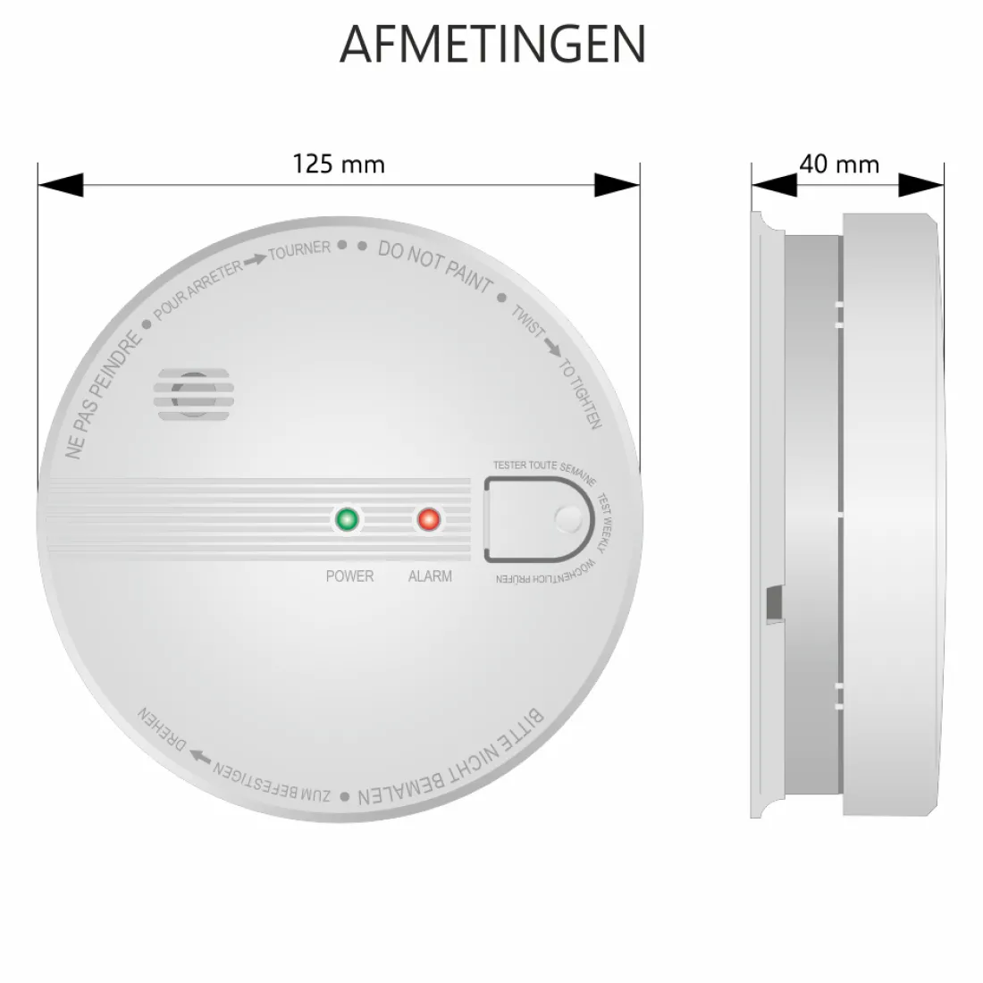 rookmelder_v___jaar_backu_6.webp Koppelbare rookmelders | Rookmelders*ELRO Rookmelder 230V - 5 Jaar Back-Up Batterij - 6 Pack (Fs1105P)