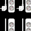 Elektra*ELRO Stekkerdoos 3-Voudig Met 1,5M Snoer – Kinderbeveiliging – Randaarde Stekker – Max. 3680W – Tuv Getest | 4-Pack (Es103)