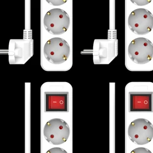 Elektra*ELRO Stekkerdoos 3-Voudig Met Schakelaar En 1,5M Snoer – Kinderbeveiliging – Randaarde Stekker – Max. 3680W – Tuv Getest | 4-Pack (Es103S)