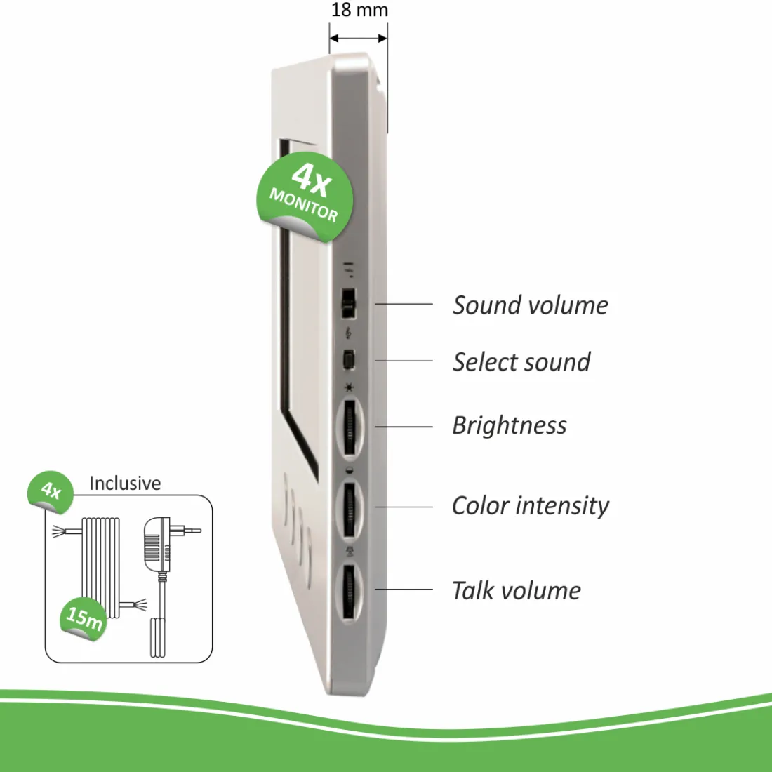 video_deur_intercom___app_5-1.webp Video deur intercom | Deurintercom met camera*ELRO Video Deur Intercom - 4 Appartementen - Met 4 X 7 Inch Kleurenscherm (Dv477W4)
