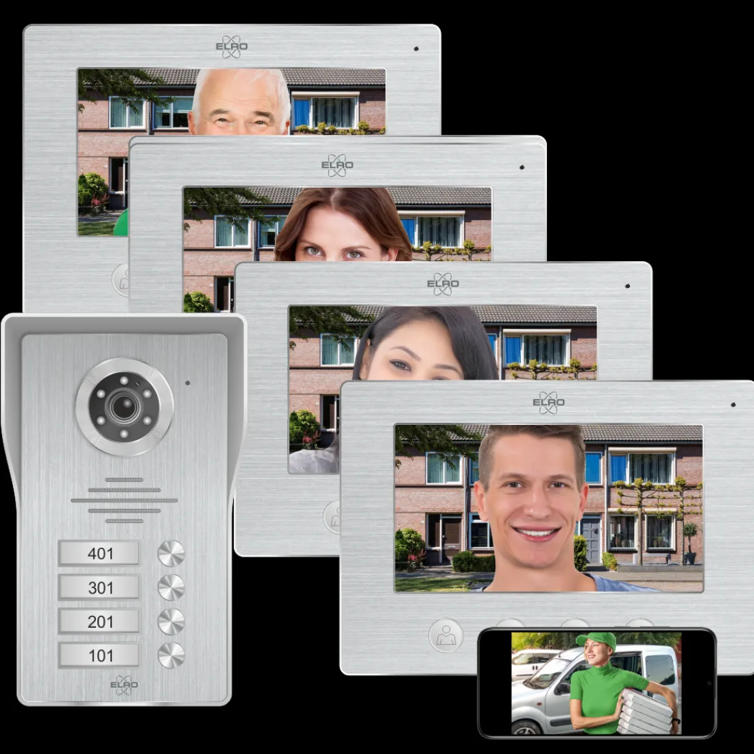 wifi_ip_video_deur_interc_0-2.webp Video deur intercom*ELRO Wifi Ip Video Deur Intercom – 4 Appartementen (Dv477Ip4)