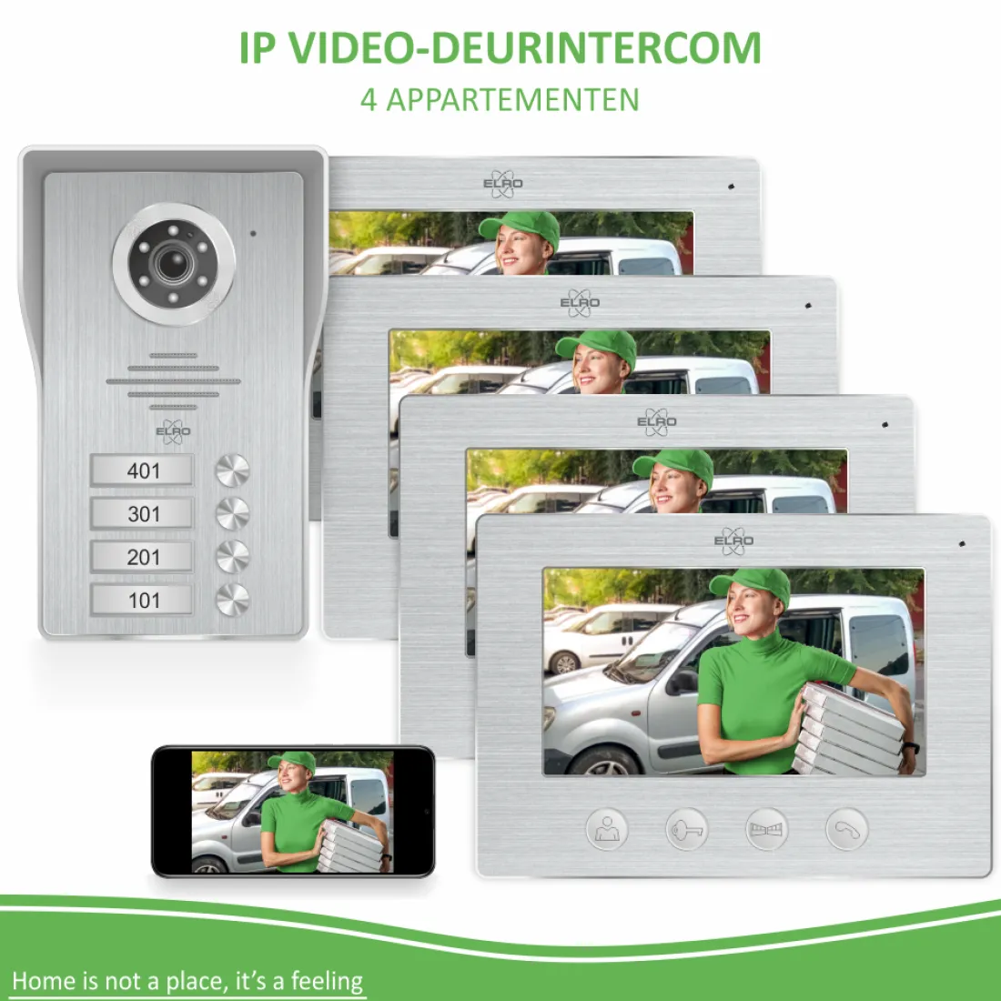 wifi_ip_video_deur_interc_1-2.webp Video deur intercom*ELRO Wifi Ip Video Deur Intercom – 4 Appartementen (Dv477Ip4)