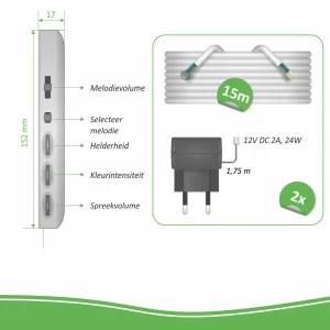 Video deur intercom*ELRO Wifi Ip Video Deur Intercom (Dv477Ip2)