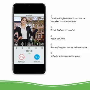 Video deur intercom*ELRO Wifi Ip Video Deur Intercom – 4 Appartementen (Dv477Ip4)