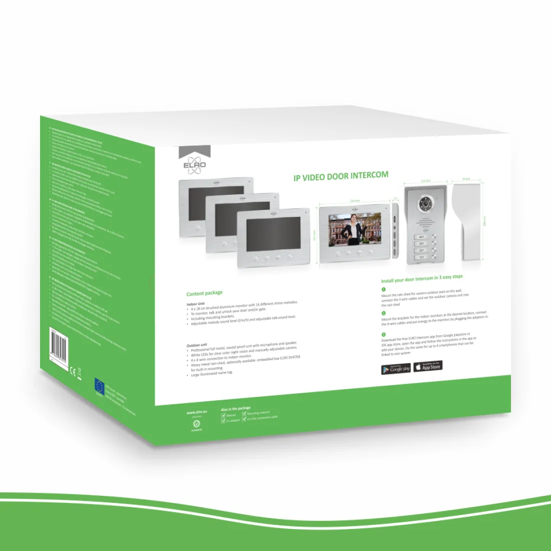 wifi_ip_video_deur_interc_8-1.webp Video deur intercom*ELRO Wifi Ip Video Deur Intercom – 4 Appartementen (Dv477Ip4)